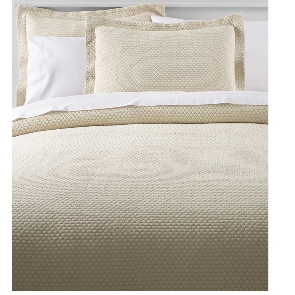 L.L. Bean Beige Textured Comforter Set
